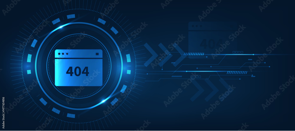404 web error concept , abstract background with glowing light 404 web error concept , abstract background with glowing light