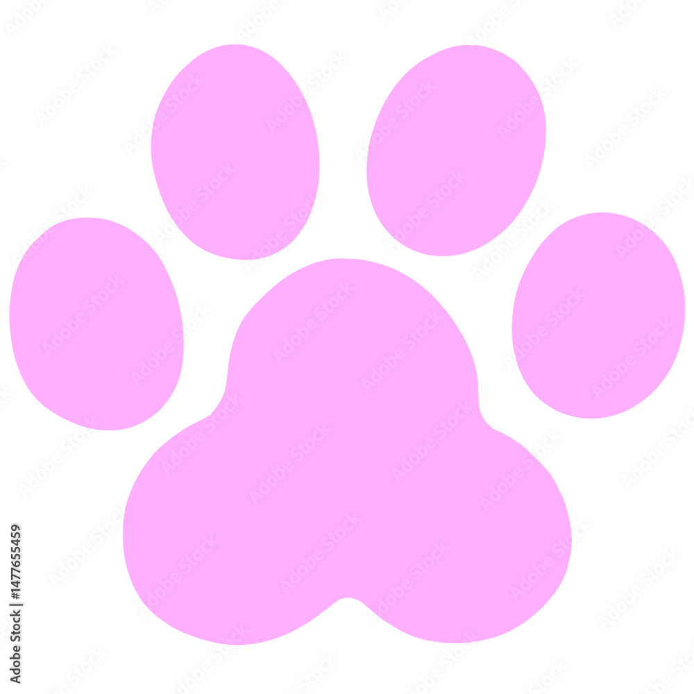 light purple silhouette cat paw icon light purple silhouette cat paw icon