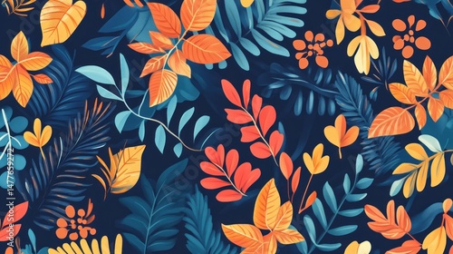 Vibrant autumnal foliage pattern (1)