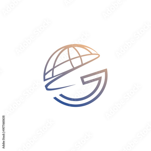 G Globe Logo vector icon design