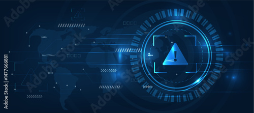 alert scam fraud protection, futuristic modern cyber background