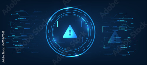 alert scam fraud protection, futuristic modern cyber background