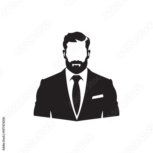 Man in a Suit vector illustration icon