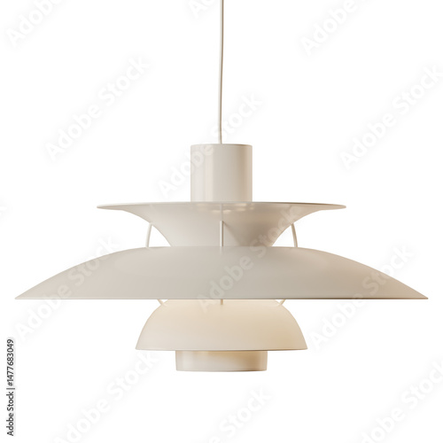 A white light fixture hanging from the ceiling