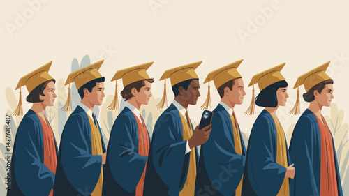 Graduation Celebration Illustration