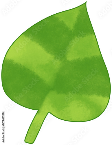 Cute Hand drawn Green Leaf