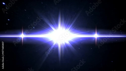 A radiant glow and light flares across a deep space backdrop