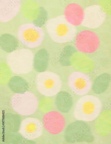 Pastel Watercolor Floral Pattern Background