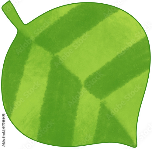 Cute Hand drawn Green Leaf