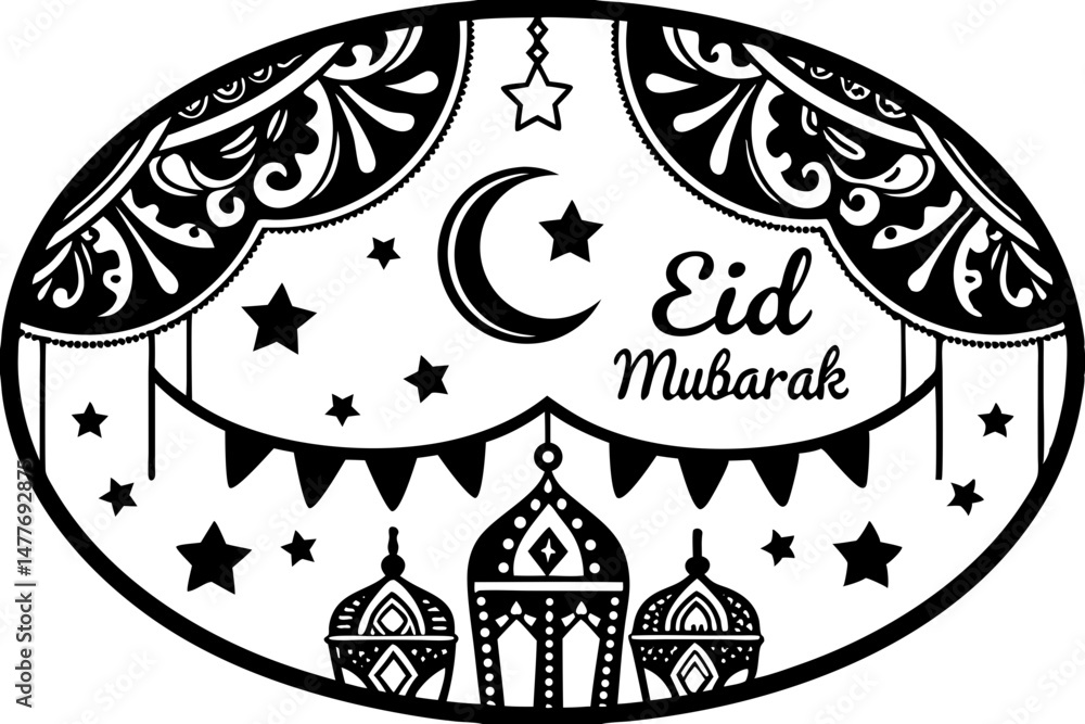 vector illustration of a eid vector illustration of a eid