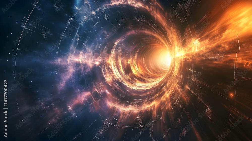 Stunning Cosmic Swirl of Light and Energy in Deep Space Visual Stunning Cosmic Swirl of Light and Energy in Deep Space Visual