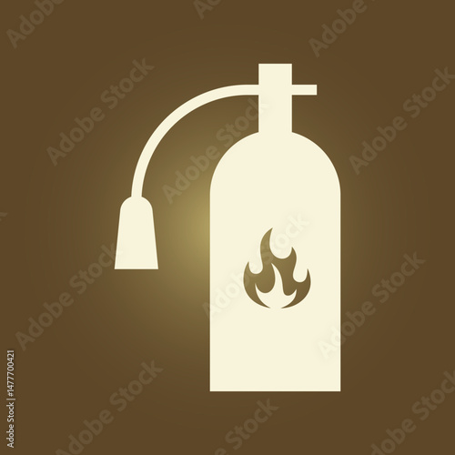 Fire extinguisher trendy artwork ravishing abstract vector illustration colorful useful design