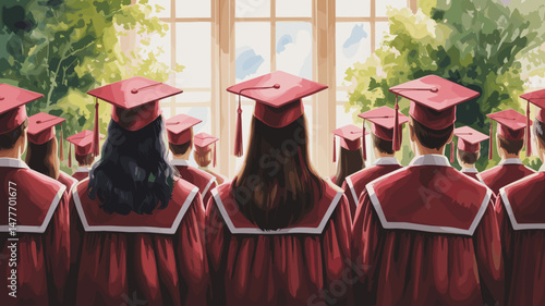 Graduation Celebration Illustration