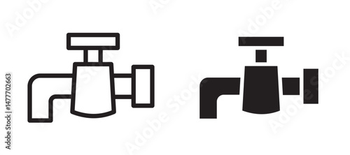 Tap icon in black modern and lines and solid