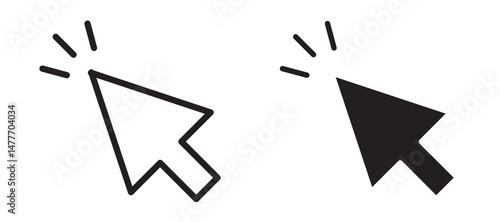 Mouse icon in black modern and lines and solid