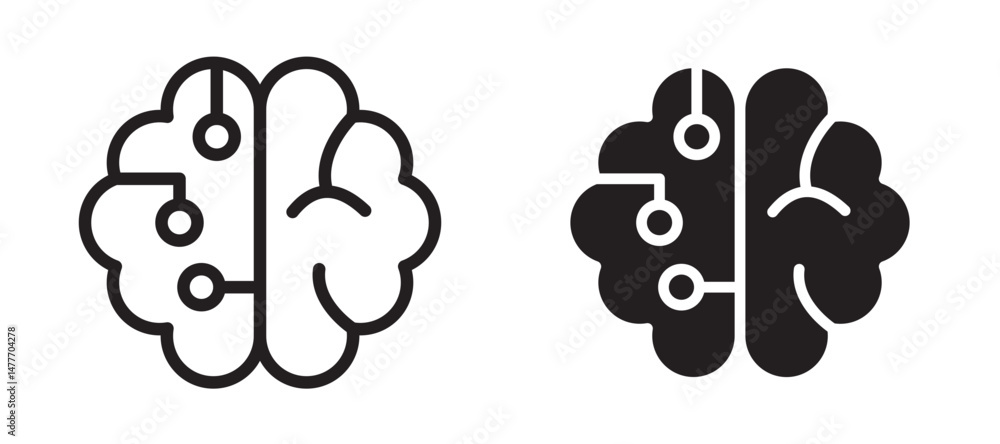 Machine learning icon in black modern and lines and solid Machine learning icon in black modern and lines and solid