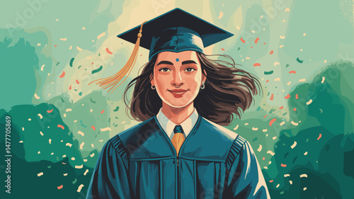 Graduation Celebration Illustration
