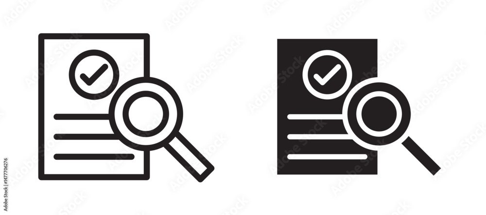 Audit icon in black modern and lines and solid Audit icon in black modern and lines and solid