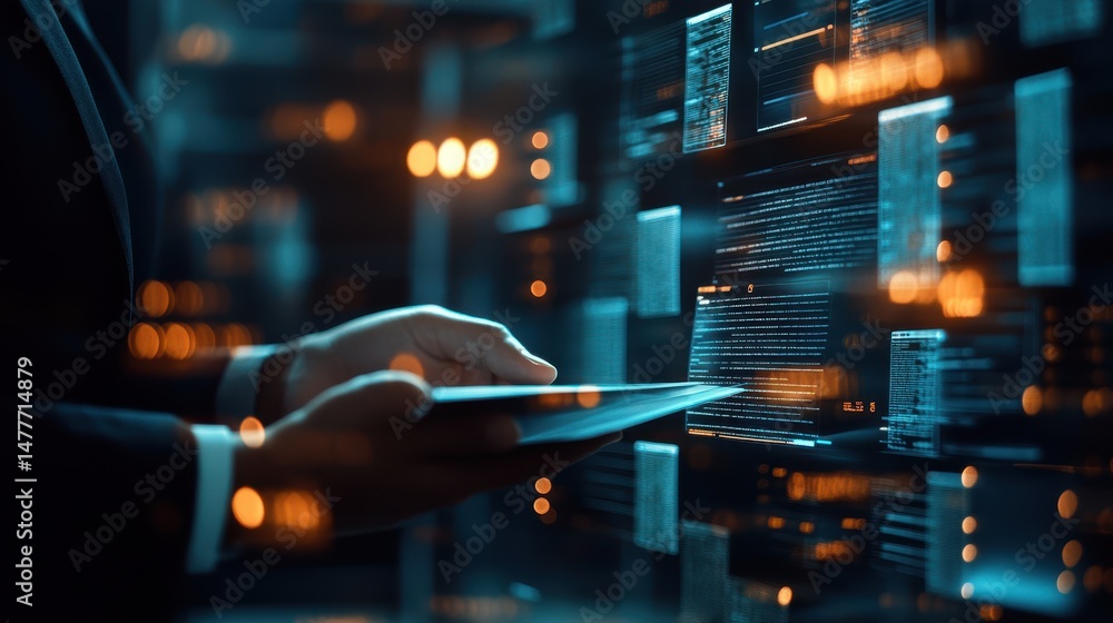 Fototapeta premium Compliance-Driven Document Workflow Automation: Optimizing Processes with Intelligent Automation Tools focuses on enhancing document management by integrating intelligent automation.