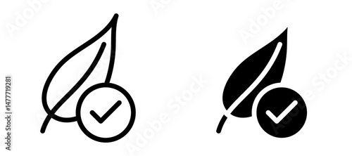 Hypoallergenic tested icon in black modern and lines and solid