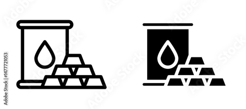 Commodity icon in black modern and lines and solid