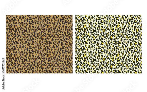 Leopard Cheetah skin seamless pattern vector Stylized Spotted Leopard Skin Background for Fashion,