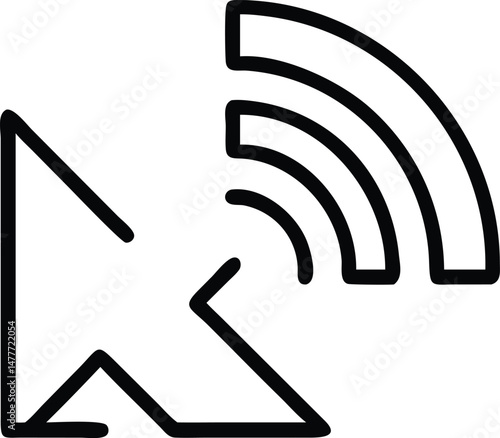 The wireless fidelity symbol is a ubiquitous icon of internet communication