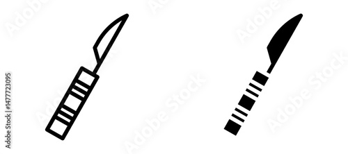 Harpoon icon in black modern and lines and solid