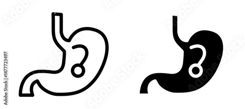 Endoscopy icon in black modern and lines and solid