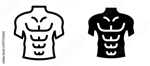 Abs icon in black modern and lines and solid