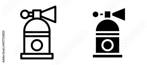 Air horn icon in black modern and lines and solid