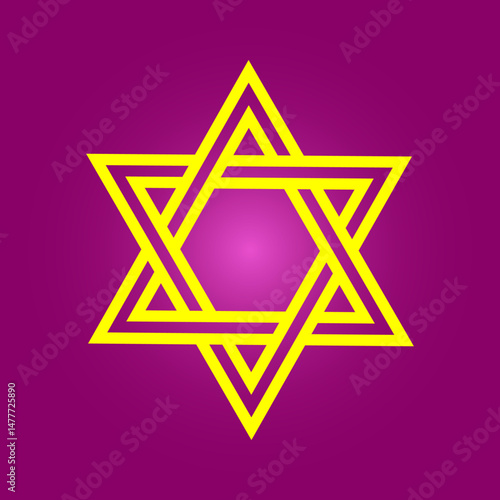 Star of David trendy artwork charming abstract vector illustration colorful applicable design