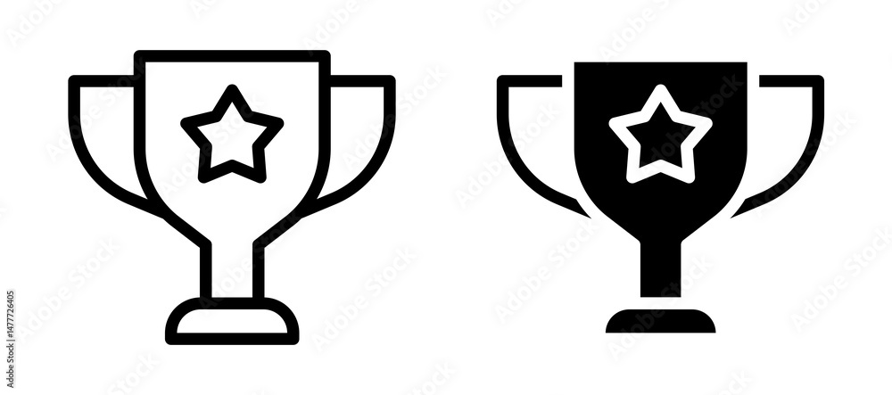 Achievement icon in black modern and lines and solid Achievement icon in black modern and lines and solid