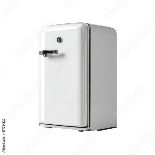 Mini refrigerator, ultra realistic uhd photo, on transparent background