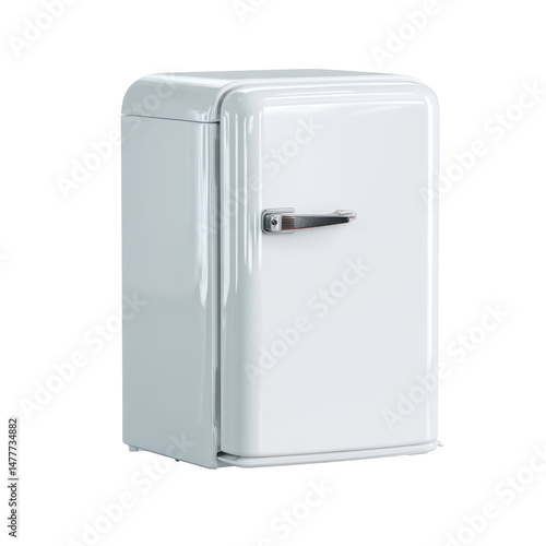 Mini refrigerator, ultra realistic uhd photo, on transparent background