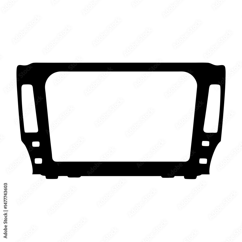 car dashboard screenvector silhouette icon - perfect for electronics-themed crafts, decals, or SVG projects. car dashboard screenvector silhouette icon - perfect for electronics-themed crafts, decals, or SVG projects.