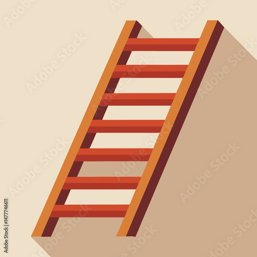 Wooden Ladder Clipart – Vector Art and Illustration for Construction, DIY, and Rustic Design Projects