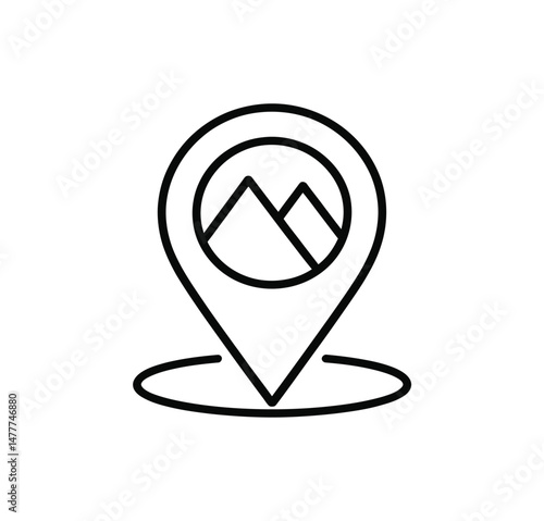 Free Download Mountain Location Pin Icon: Outdoor Adventure Symbol

 - GFXLoad
