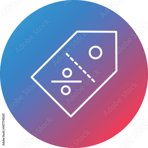 Discount Tag Line Gradient Circle Background Icon