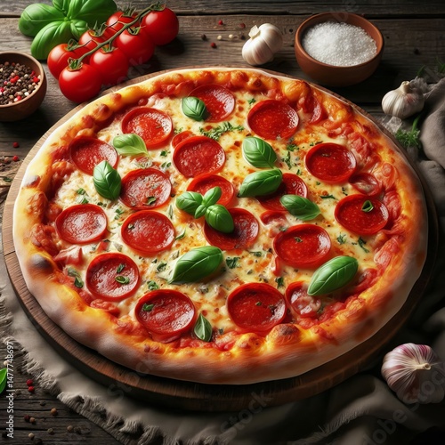 Hot Homemade Pepperoni Pizza