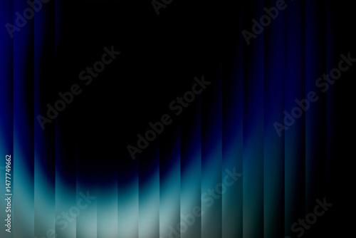 Obraz na plátne Icy white-to-blue gradient with glowing edges on a black backdrop — a sleek and modern composition evoking feelings of clarity, innovation, and cyber-aesthetic energy