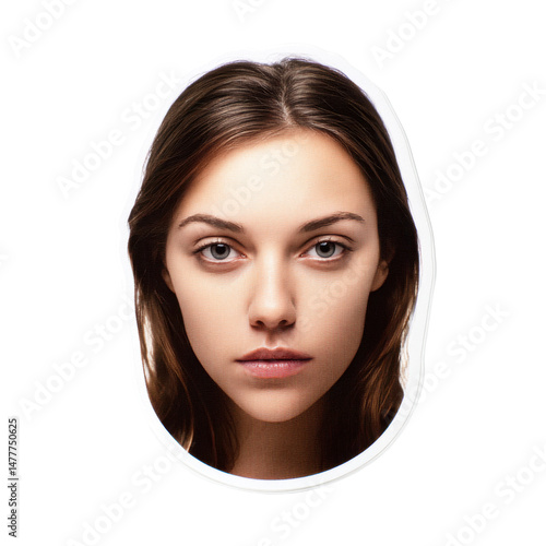 Model license decal, ultra realistic uhd photo, on transparent background