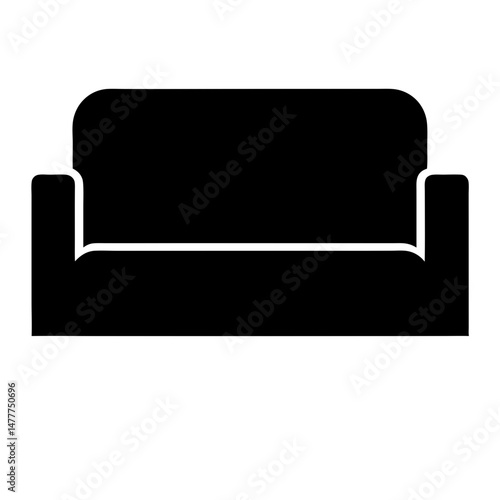 daybed vector silhouette icon - perfect for furniture icons, decals, or SVG crafts.