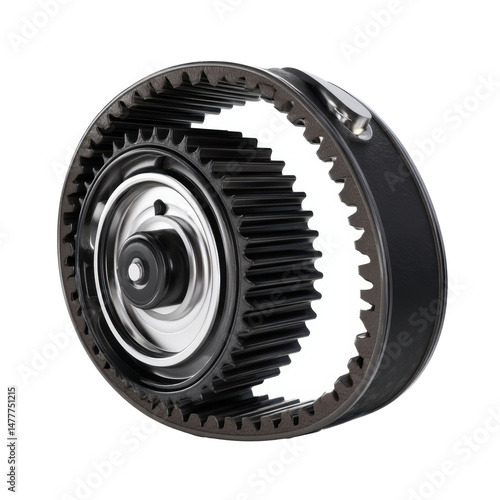 Model timing belt, ultra realistic uhd photo, on transparent background