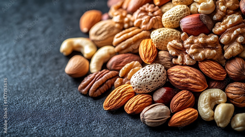Assorted Nuts On Dark Background Healthy Food Arrangement Delicious High Resolution Photo Assorted Nuts On Dark Background Healthy Food Arrangement Delicious High Resolution Photo