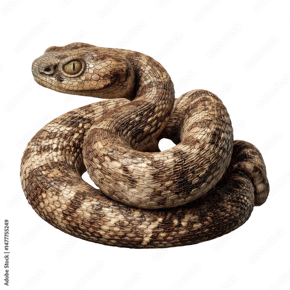 Fototapeta premium Serpent idol, ultra realistic uhd photo, on transparent background
