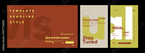 Grid-based poster with yellow and red contrast, structured for informational display, combining modernism and expressive visual type layout.