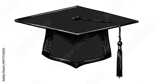 Black graduation cap