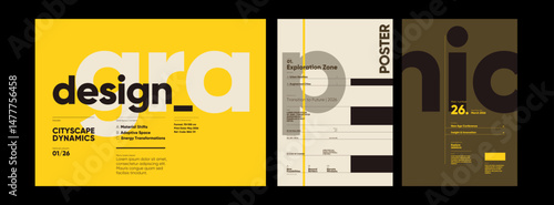 Minimalist typographic graphic with bold contrasts and layered text blocks. Editorial-inspired composition with modernist tone and color balance.