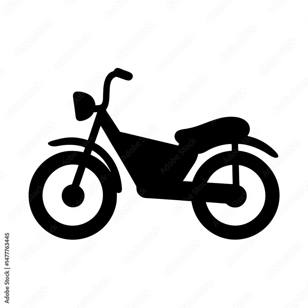 Fototapeta premium electric bikevector silhouette icon - perfect for electronics-themed crafts, decals, or SVG projects.